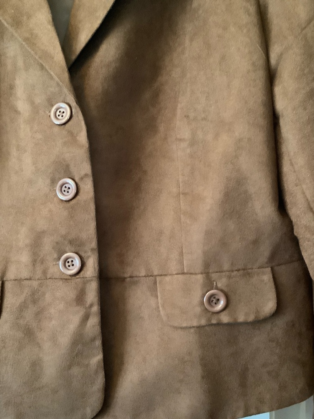 Women’s Brown Suede-Effect Blazer Jacket - Picture 3 of 9